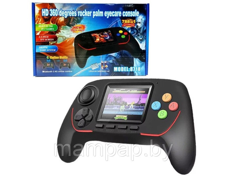 8718 Портативная игровая консоль 788-IN-1 чёрная