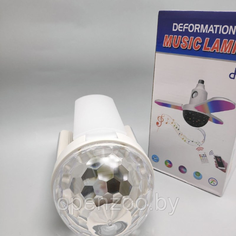 Музыкальная диско LED лампа Deformation music Lamp с пультом ДУ (Bluethooth, музыка, аудио, 7 цветов, цоколь - фото 8 - id-p194382219