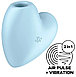 Вакуумно-волновой стимулятор с вибрацией Satisfyer Cutie Heart голубой, фото 3