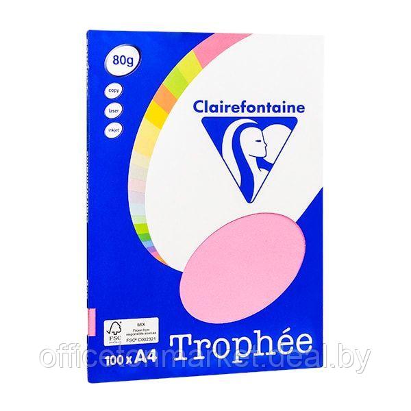 Бумага цветная "Trophée", А4, 100 листов, 80 г/м2, розовый неон - фото 1 - id-p193450562
