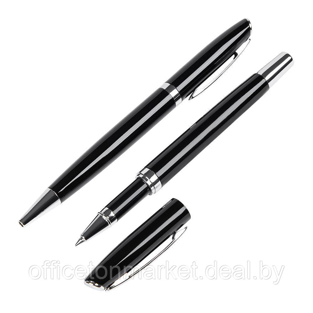 Набор ручек "Alphabet": ручка шариковая автоматическая и роллер, черный - фото 2 - id-p194260823