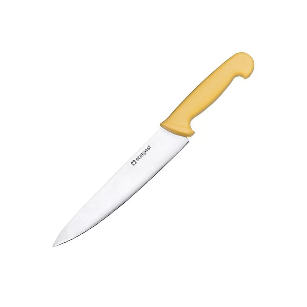 Нож поварской 22см желтый
