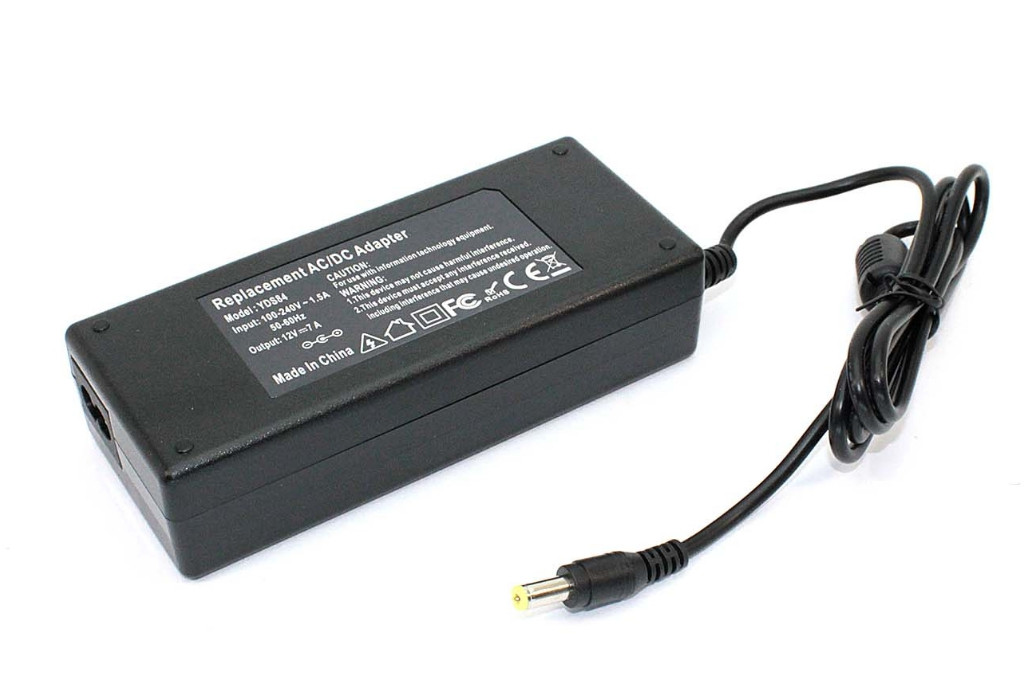 Зарядка (блок питания) для монитора LCD 12V 7A 84W, штекер (5.5х2.1мм) - фото 1 - id-p194427901
