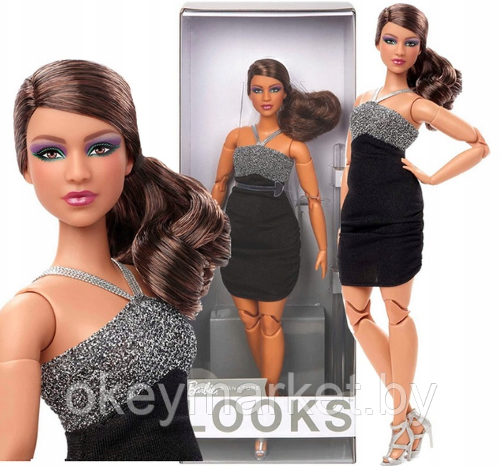 Кукла Mattel Barbie Looks Пышная брюнетка с хвостом HBX95, фото 2