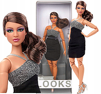 Кукла Barbie Looks Пышная брюнетка с хвостом HBX95