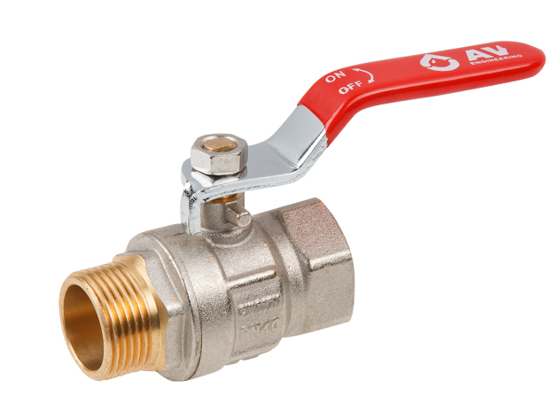 Кран шаровый 3/4" нар.-вн. ручка PN40 AV Engineering