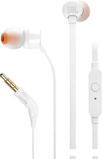 Наушники с микрофоном JBL T110 (белый)