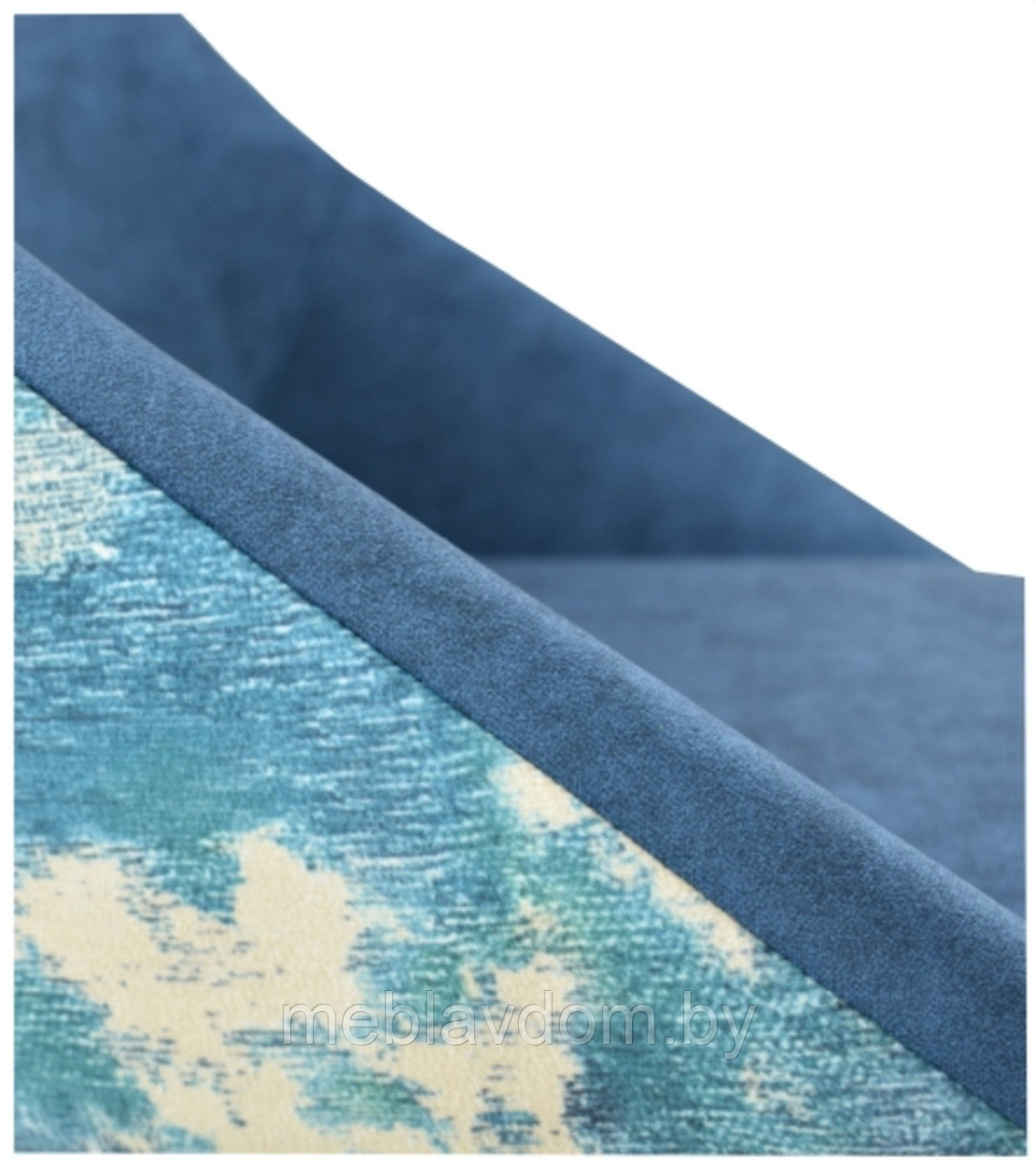 Стул Монти Лофт Черный муар/Велюр Noel Blue + Delphi Lagoon - фото 3 - id-p194432533