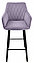 Стул Диаманте барный Черный муар/Велюр Catania Lavender, фото 4