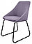 Стул Монти Релакс чёрный Муар/велюр Catania Lavender, фото 3
