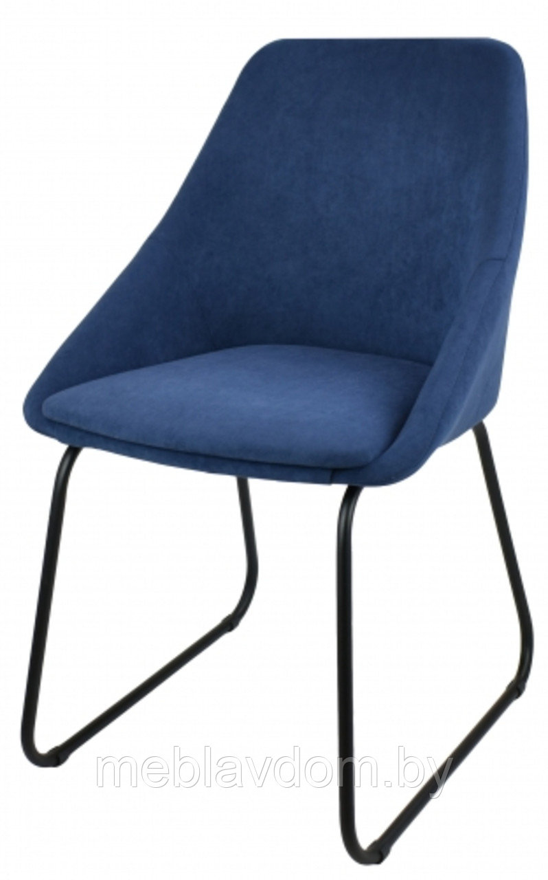 Стул Монти Релакс чёрный Муар/велюр Catania Dark Blue