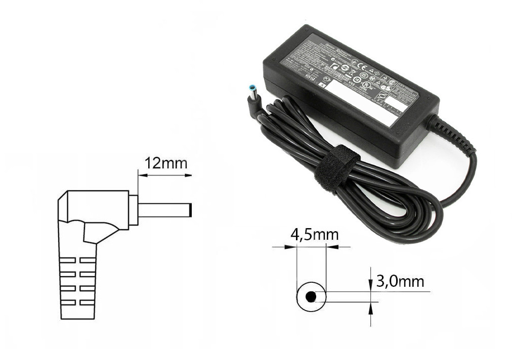 Зарядка (блок питания) для ноутбука HP 19.5V 3.33A 65W, штекер 4.5x3.0 мм - фото 1 - id-p170317153