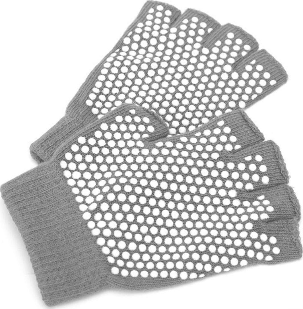 Перчатки противоскользящие для занятий йогой, серые - фото 4 - id-p194433837