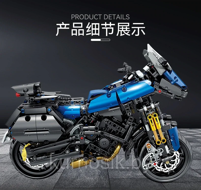 Конструктор 1056 Мотоцикл Yamaha GT Kazi, 1180 деталей - фото 2 - id-p194378595