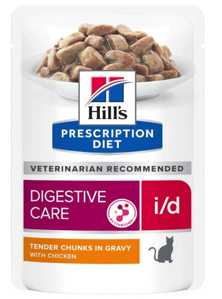 Влажный корм для кошек Hill's Prescription Diet i/d Digestive Care (курица) 85 гр - фото 1 - id-p194433851