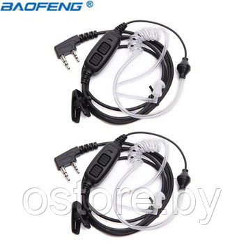 Гарнитура для Baofeng UV-82 Double PTT Воздуховод. Гарнитура-наушник для Баофенг GT-5, GT-5TP с воздуховодом - фото 1 - id-p194442305