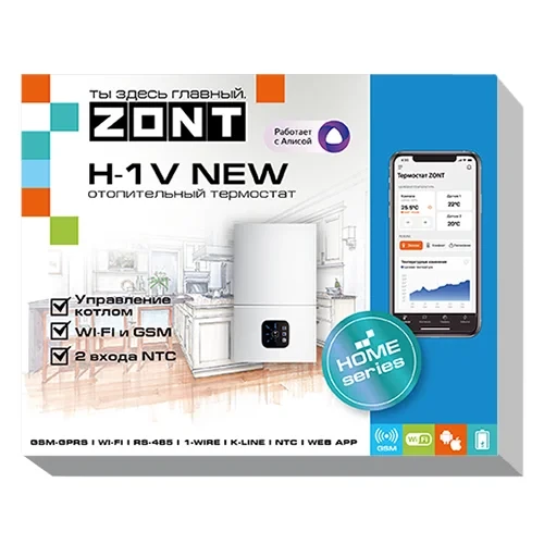 Интернет термостат ZONT H-1V New GSM/Wi-Fi - фото 2 - id-p194452279