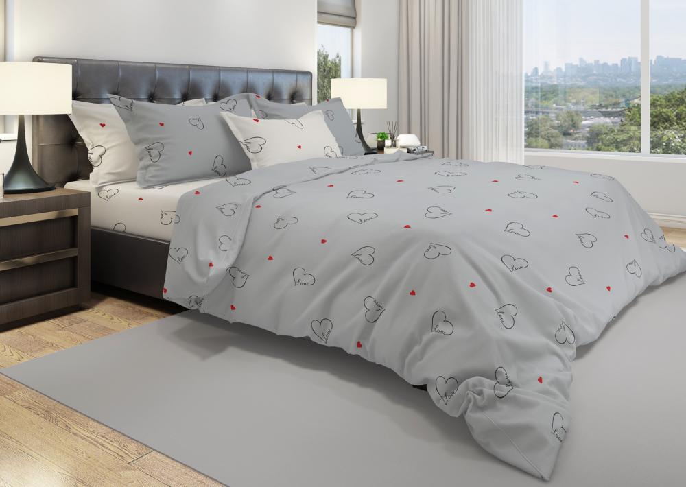 Постельное белье бязь 2,0 сп. "СонМаркет" пр.220х210 (нав. 50х70) My Love с компаньоном