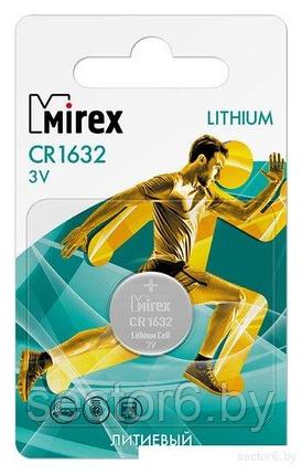 Батарейки Mirex CR1632 литиевая блистер 1 шт. 23702-CR1632-E1, фото 2