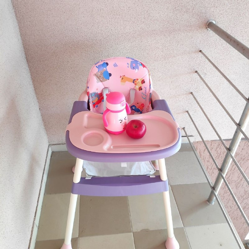 Стульчик для кормления ребенка Bestbaby розово/фиолетовый - фото 3 - id-p194490347