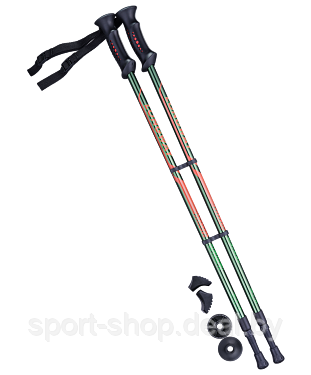 Палки для скандинавской ходьбы Berger Forester, 67-135 см, 3-секционные, серый/чёрный - фото 1 - id-p157447234