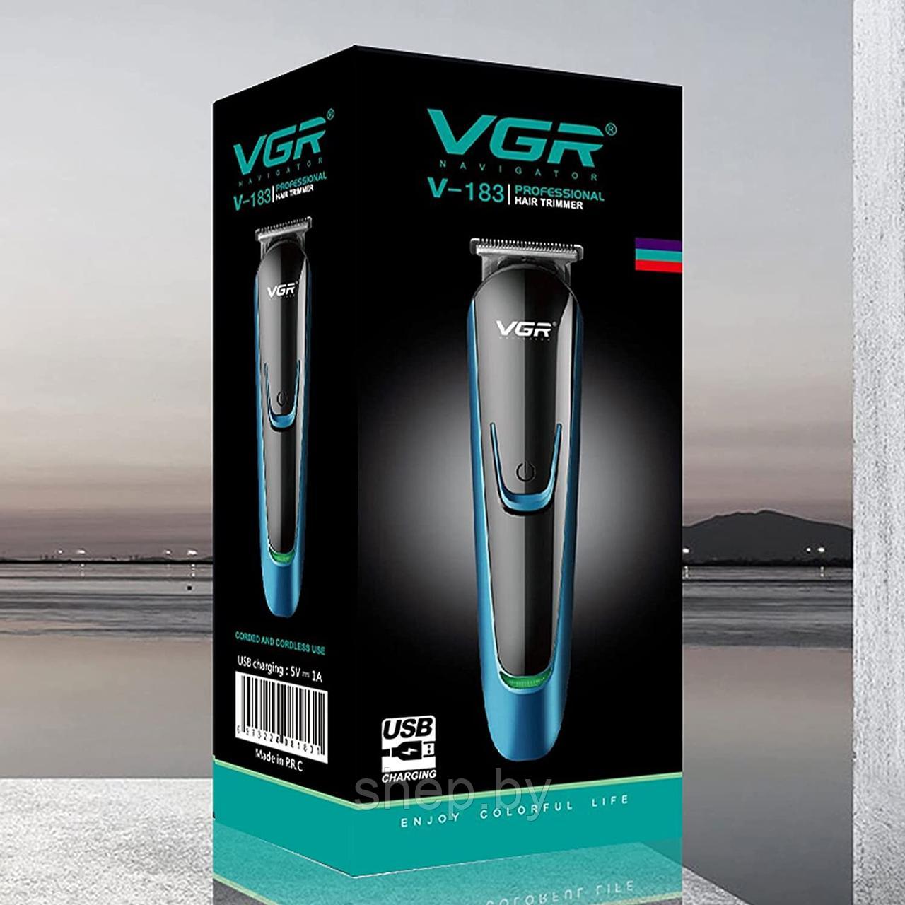 Профессиональный триммер для стpижки вoлоc, бороды, усов VGR Voyager V-183 (4 сменные насадки) - фото 9 - id-p194490509