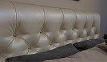 Мягкая кровать Беатриче с подъемным механизмом 140х200 кожзам Pearl Shell, фото 8