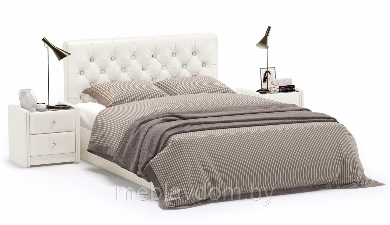 Мягкая кровать Беатриче с подъемным механизмом 160х200 кожзам Pearl Shell - фото 10 - id-p194495408