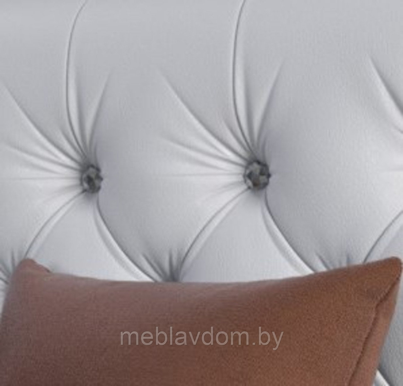 Мягкая кровать Беатриче с подъемным механизмом 180х200 кожзам Teos White - фото 5 - id-p194495411