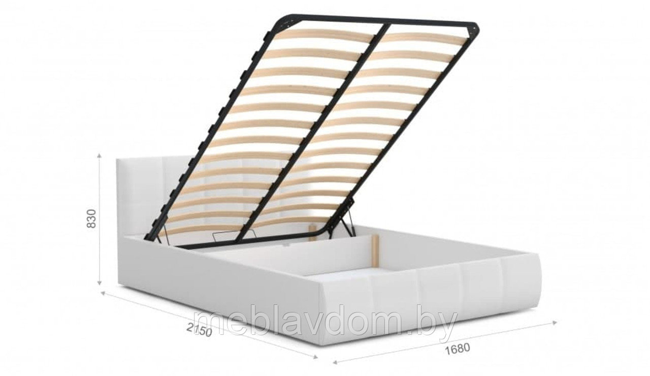 Мягкая кровать Верона 160 Bingo mauve с подъемным механизмом - фото 3 - id-p194495417