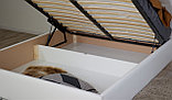 Мягкая кровать Женева 160 Teos white с подъемным механизмом, фото 5