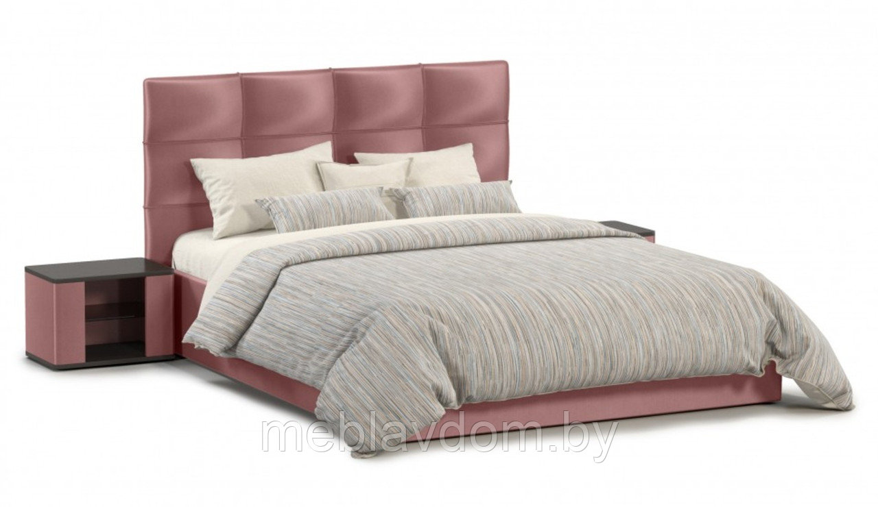 Мягкая кровать Вена 160 Bingo mauve с подъемным механизмом - фото 1 - id-p194495426