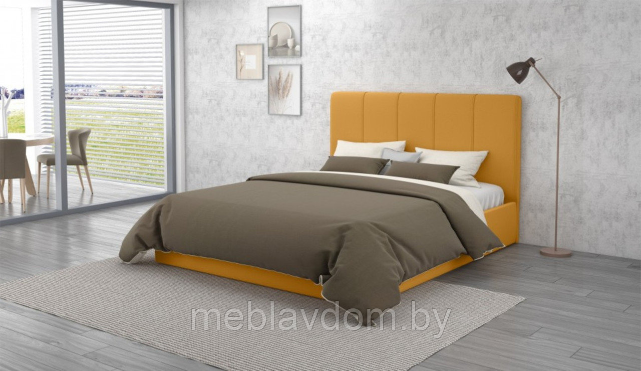Мягкая кровать Джессика 160 Amigo yellow с подъемным механизмом - фото 2 - id-p194495427
