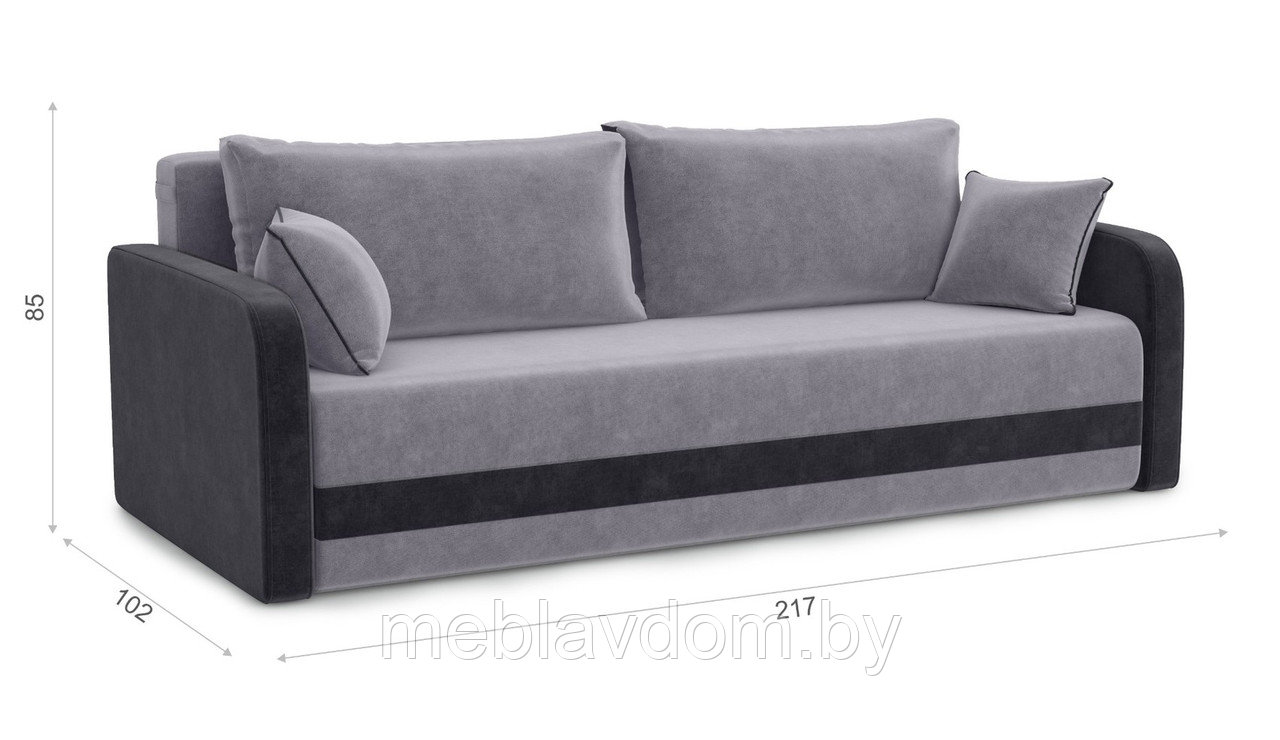 Диван Бостон ткань Ultra grey grafit (2,1м.) - фото 4 - id-p194495442