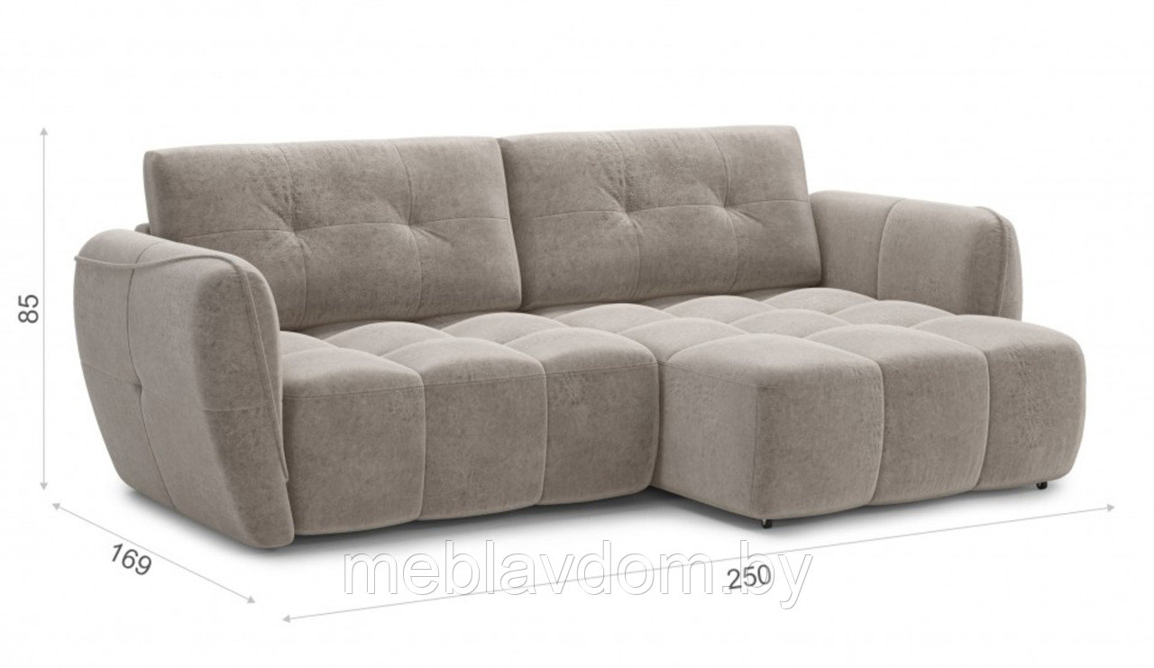 Угловой диван Треви-3 ткань Kengoo/cocoa (2,5х1,7м) - фото 4 - id-p194495453
