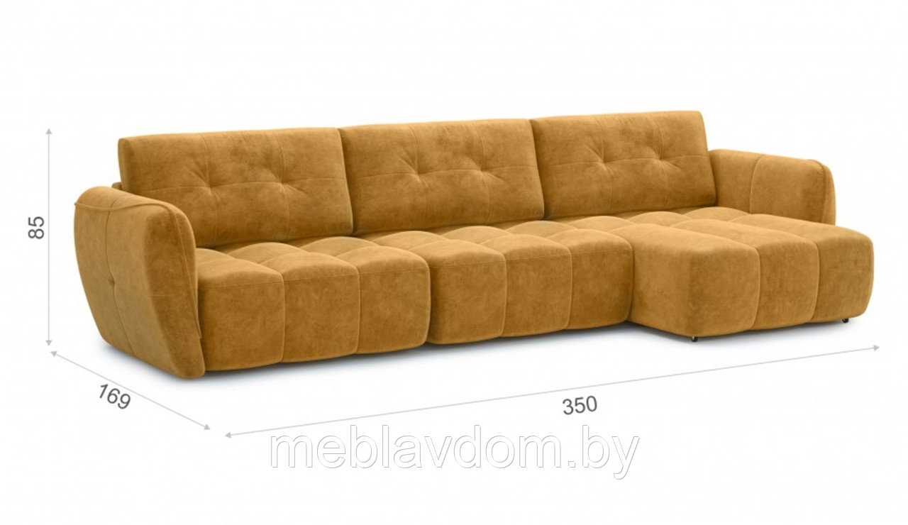 Угловой диван Треви-4 ткань Kengoo/umber (3,0х1,4м) - фото 3 - id-p194495466