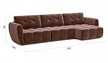 Угловой диван Треви-4 ткань Kengoo nut (3,0х1,4м), фото 4