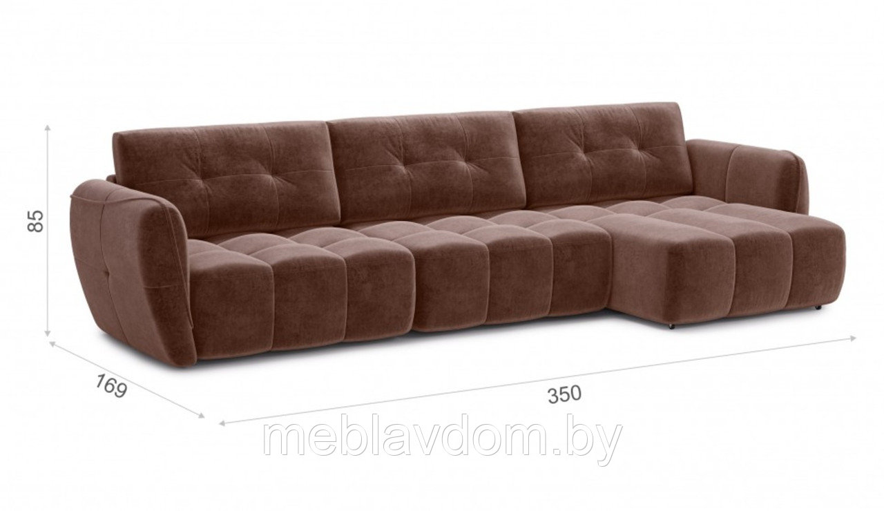 Угловой диван Треви-4 ткань Kengoo nut (3,0х1,4м) - фото 4 - id-p194495469