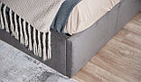Мягкая кровать Джессика 140 Amigo grey с подъемным механизмом, фото 9