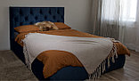 Мягкая кровать Бетти 160 lecco/ocean с подъемным механизмом, фото 4