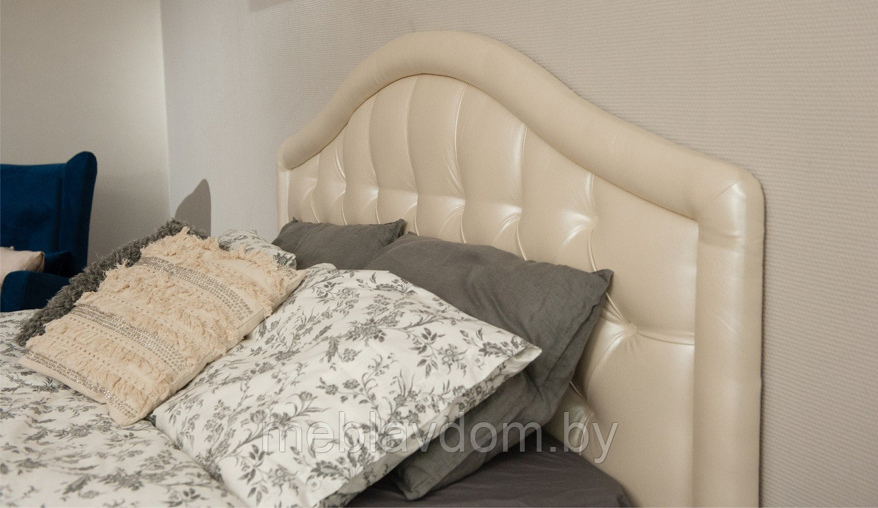 Мягкая кровать Элизабет 180 Pearl shell с пуговицами с подъемным механизмом - фото 6 - id-p194495508