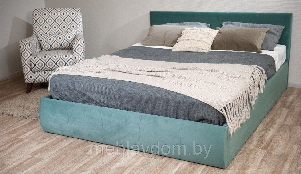 Мягкая кровать Верона 180 Bingo mint с подъемным механизмом - фото 2 - id-p194495513