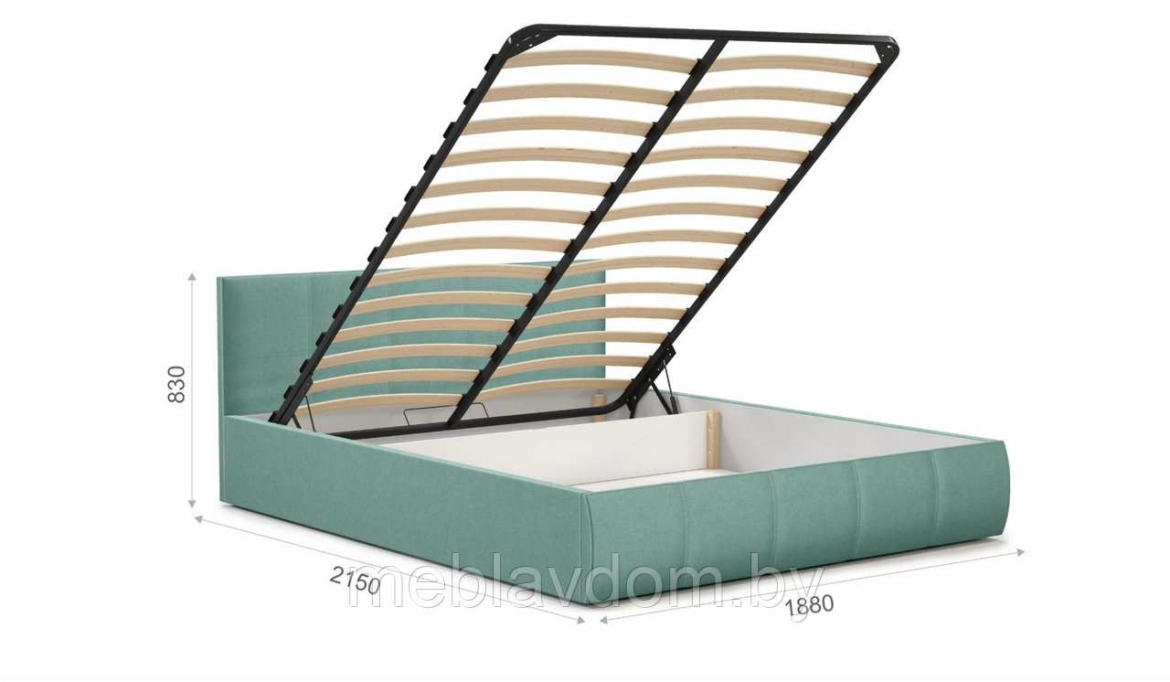 Мягкая кровать Верона 180 Bingo mint с подъемным механизмом - фото 3 - id-p194495513