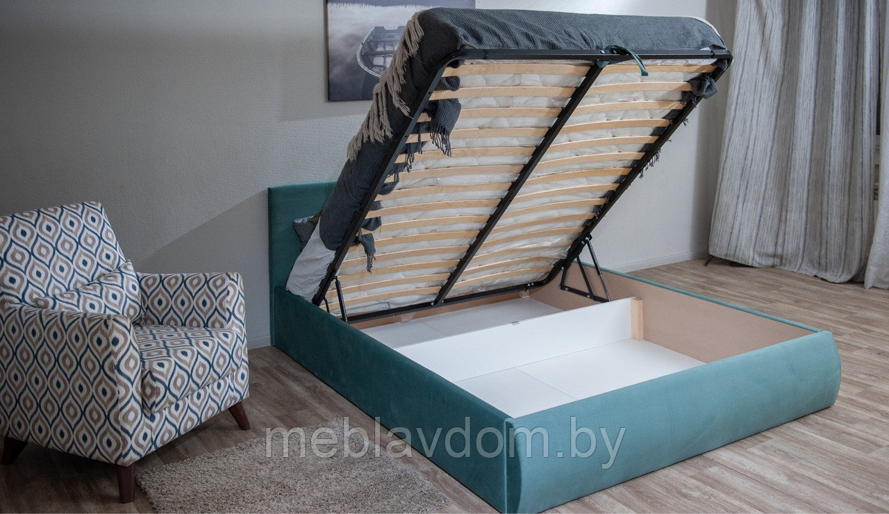 Мягкая кровать Верона 180 Bingo mint с подъемным механизмом - фото 7 - id-p194495513