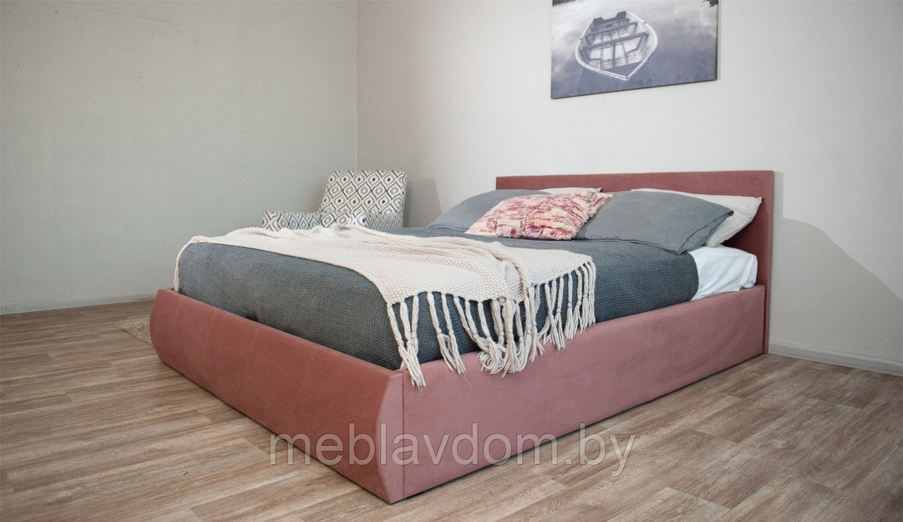 Мягкая кровать Верона 180 Bingo mauve с подъемным механизмом - фото 4 - id-p194495514
