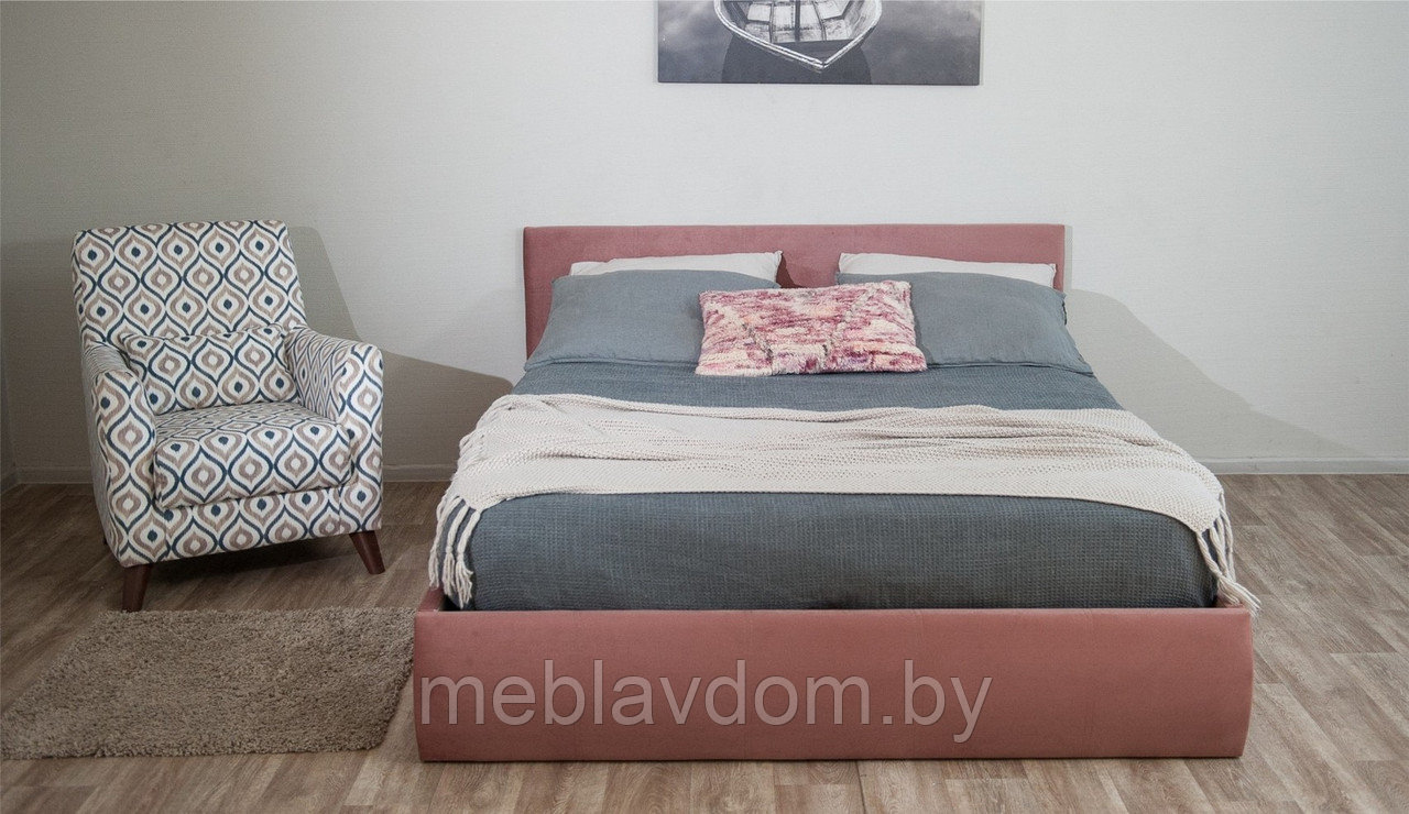 Мягкая кровать Верона 180 Bingo mauve с подъемным механизмом - фото 9 - id-p194495514