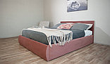 Мягкая кровать Верона 140х200 с подъемным механизмом Bingo mauve, фото 5