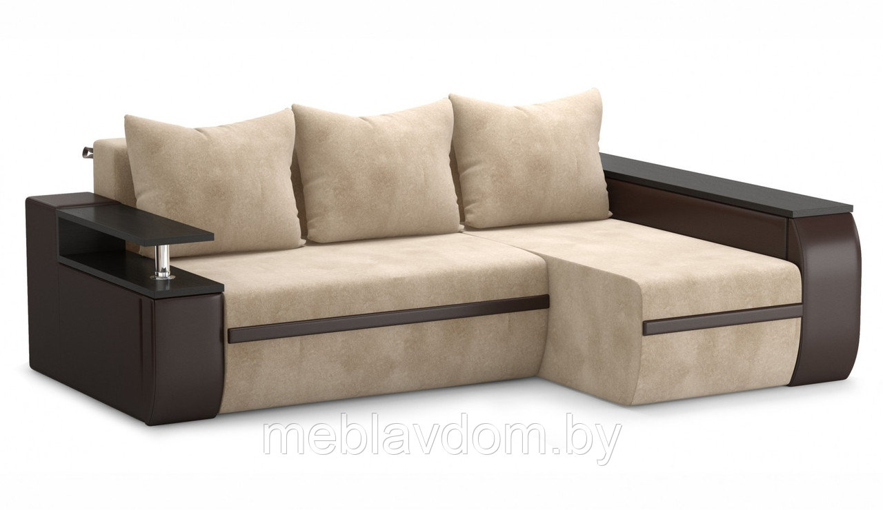 Диван угловой Атика New угол ПР Г ткань Cortex/beige (2,6х1,7м) - фото 1 - id-p194495536