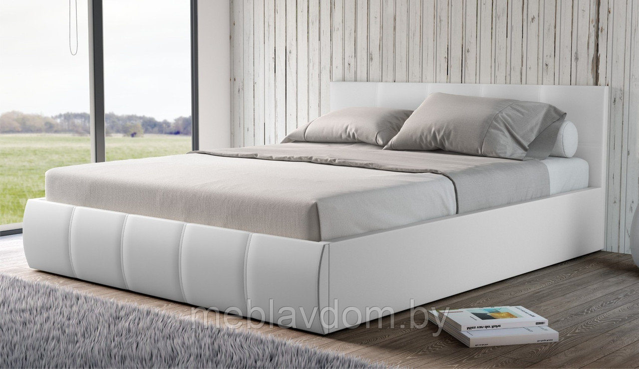 Мягкая кровать Верона 160 Teos white с подъемным механизмом - фото 2 - id-p194495542