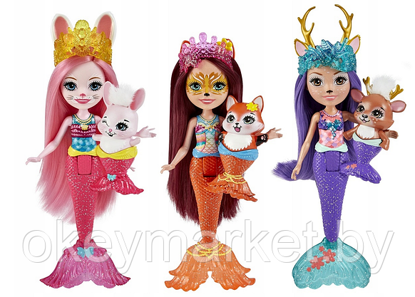Игровой набор из 3 кукол Enchantimals Волшебные русалочки HCF87, фото 3